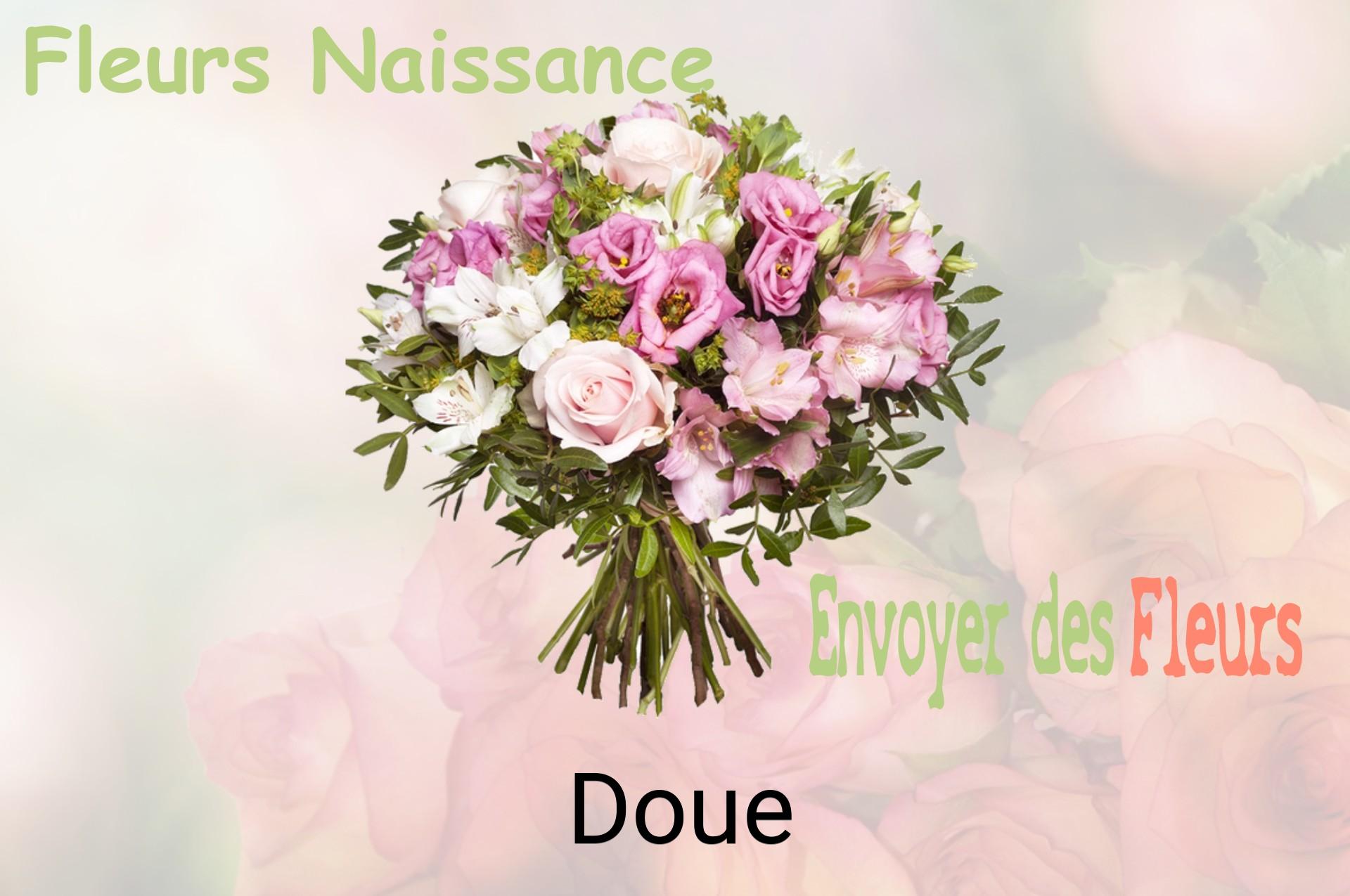Bouquet de fleurs de naissance livré à Doue